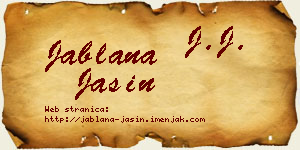 Jablana Jašin vizit kartica